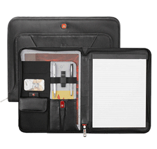 Ballistic Leather Zippered Promotional Padfolios
