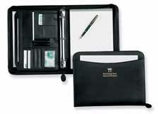 Personalized Vinyl Zipper Promotional Padfolios